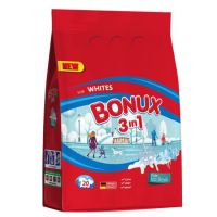 Prášek na praní BONUX WHITE Polar Ice Fresh, 20 dávek, 1.5 kg