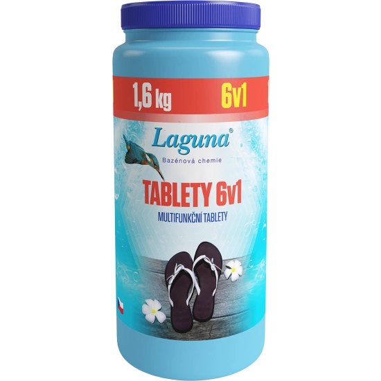 Tablety LAGUNA 6v1 průběžná dezinfekce bazénu 1,6kg
