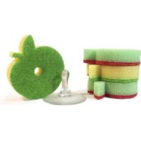 SILUX HOUSEHOLD houbičky na nádobí ve tvaru jablíčka 4 ks + přísavka
