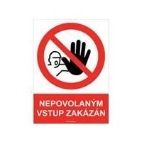 Tab.Nepovolanym vstup zakazan samolepa A5