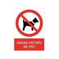 Tab.Zákaz vstupu se psy samolepa A5